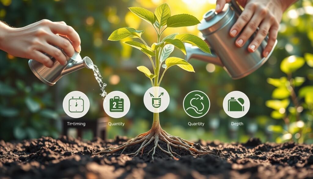 pięć zasad podlewania korzeni