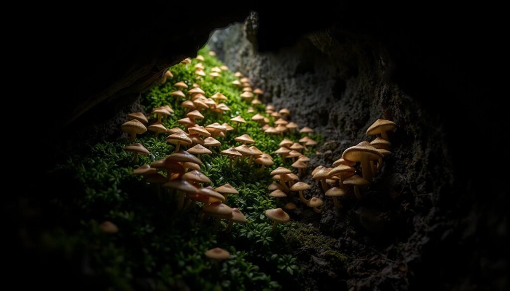 grzybnia w tunelu