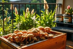 Boczniak na balkonie i w ogrodzie: cieniowanie, zraszanie, zbiór – plan na sezon