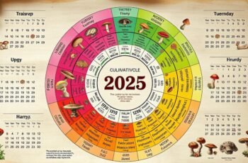 Kalendarz uprawy grzybów 2025: kiedy szczepić kłody, kiedy owocują?