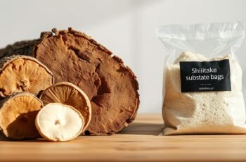 Shiitake – kłody vs worki: które rozwiązanie opłaca się bardziej? [porównanie]