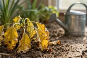 Dlaczego rośliny żółkną i więdną mimo podlewania? Diagnoza w 15 minut (checklista objawów)