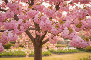 Wiśnia piłkowana ‘Kanzan’ – sekret efektownego kwitnienia w przydomowym ogrodzie
